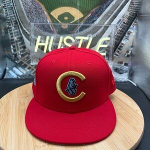 New Era 59Fifty Red Chicago Cubs Icy Blue Bottom 1908 World Series Side Patch